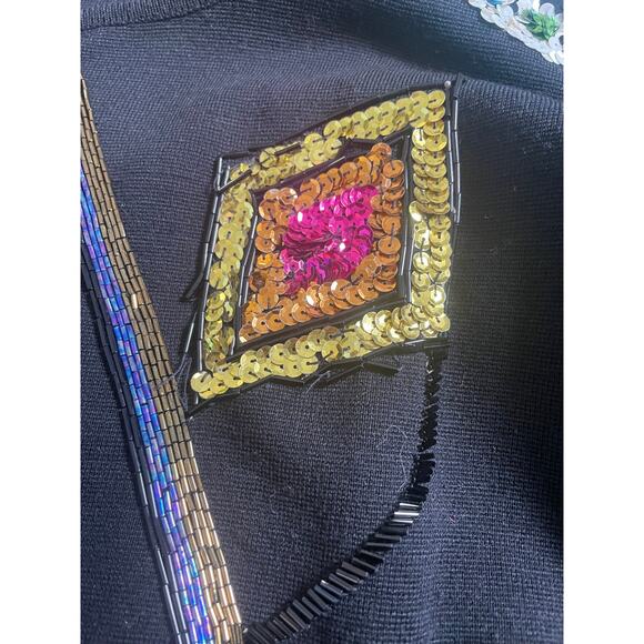 Vintage 80s OUTLANDER knit top with sequin detail SZ Large - Picture 9 of 10